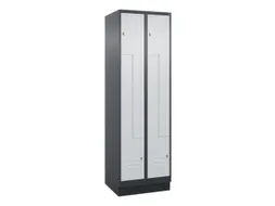 Z-garderobekast,HxBxD 1950x600x500mm,vak B 150/300mm,cil.-slot,sokkel