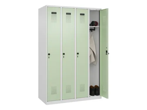 locker,HxBxD 1850x1200x500mm,4vak,vak B 300mm,draaigrendel