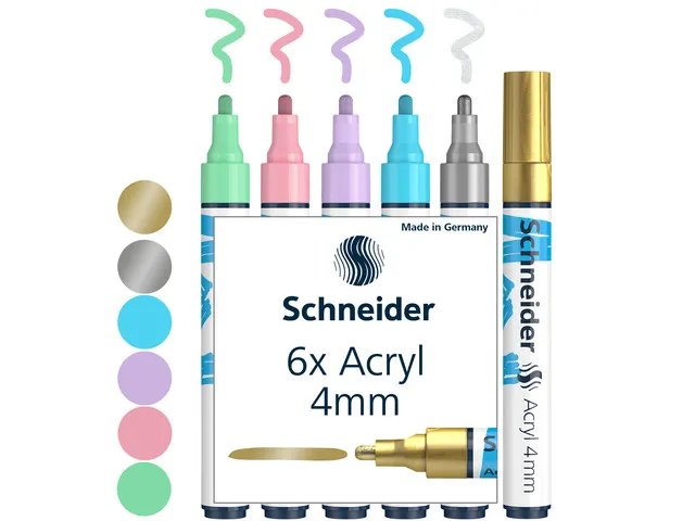 Marqueur acryl Schneider Paint-It 320 4mm étui 6st.
