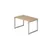 In hoogte verstelbaar bureau,HxBxD 650-850x1200x800mm,blad eiken