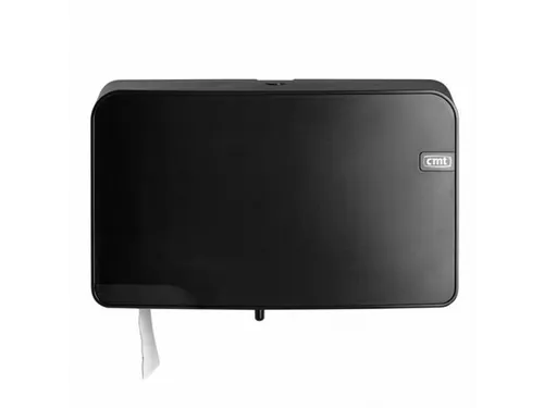 CMT Quartz duo dispenser voor mini jumbo toiletpapier zwart