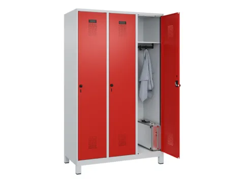 locker,HxBxD 1950x1200x500mm,3vak,vak B 400mm,draaigrendel,voeten