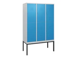 dubbeldekse locker,HxBxD 1950x1200x500mm,3x2vak.,vak B 400mm,cil.-slot