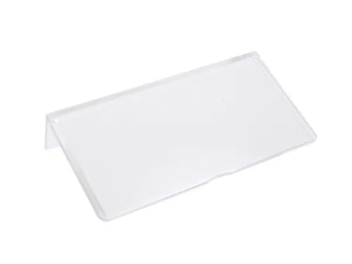 etiket m. etiketbeschermer,v. Stellingbak HxB 82x300-500mm