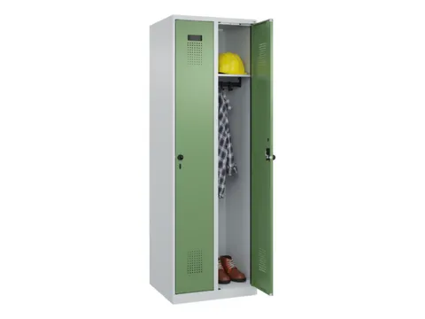 locker,HxBxD 1850x600x500mm,2vak,vak B 300mm,draaigrendel