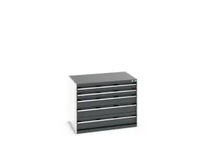 ladekast HxBxD 800x1050x750mm 5laden romp RAL7035 front RAL7016 - 7