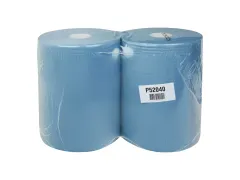 Poetspapier P52040 Euro gerecycled 2-laags Blauw 2 Rol