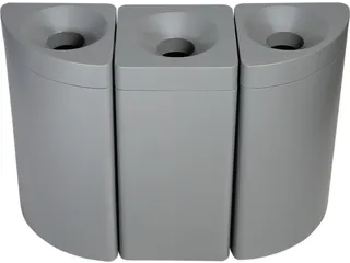 afvalbak,zelfblussend,40l,HxBxD 760x350x350mm,kop grijs - 4