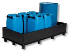 Opvangbak Hdpe 1870x1270x415mm V. 5x220l M. Poten Open 225l