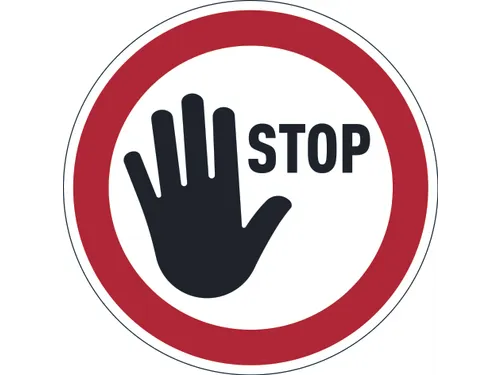 Verwijderbare vloersticker stop