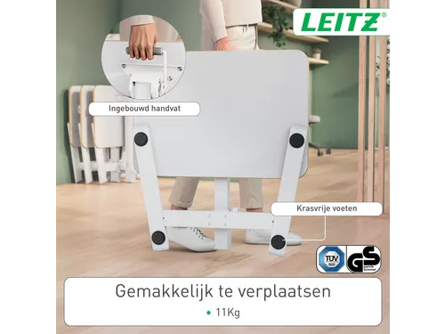 Zit-Sta bureau Leitz ergo compact inklapbaar 460x740x650mm wit