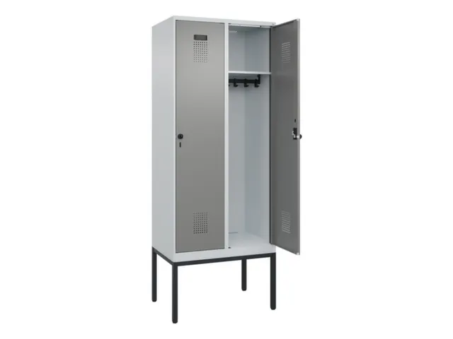 locker,HxBxD 2120x800x500mm,2vak,vak B 400mm,draaigrendel