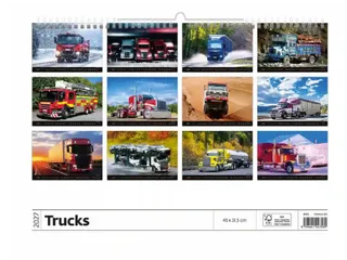 Kalender 2027 Helma 365 31.5x45cm vrachtwagen - 2