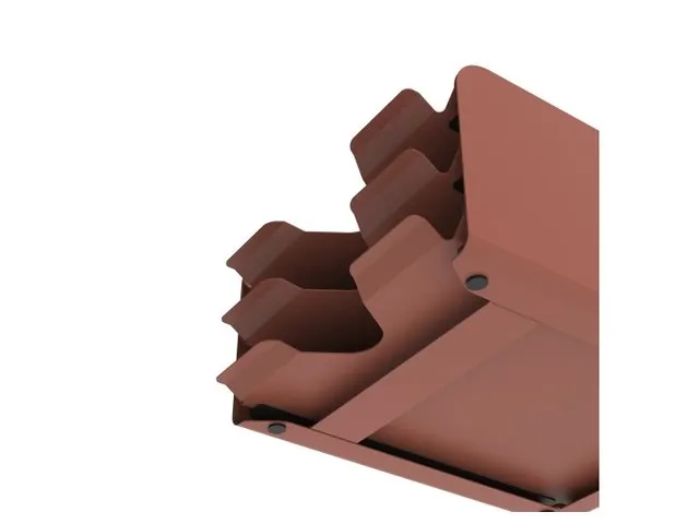 ODBLOC metalen brievenbak 3-delig terracotta