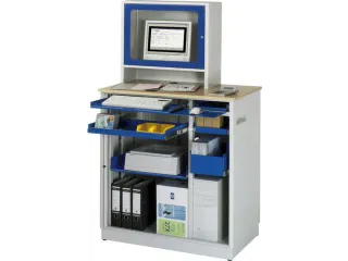 pc-kast,HxBxD 1810x1030x660mm,monitorvak,toetsenbord-/muisblad - 2