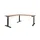 Dextro Plus aanbouw bureau elektrisch 80x60 honey castello 25mm zwart