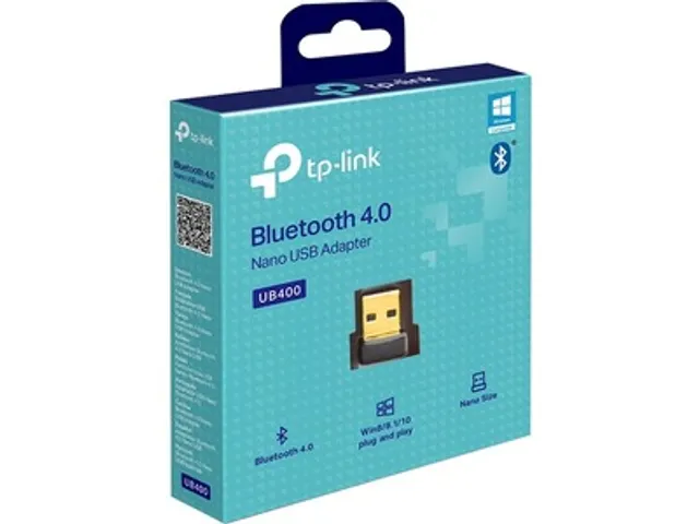 TP-Link UB400, USB Type-A, Bluetooth, Noir, Or, FCC, CE, RoHS, 10 m, 0