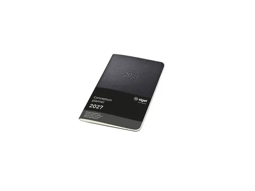 Maandagenda Conceptum A6 2027 (NL/FR/EN/DU) zwart Softcover