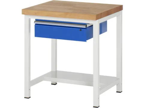 werkbank,HxBxD 840-1040x750x900mm,beukblad,draagverm. 1250kg,4voeten