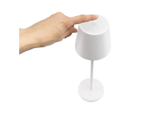Securit Tafellamp Feline LED Wit oplaadbaar USB dimbaar