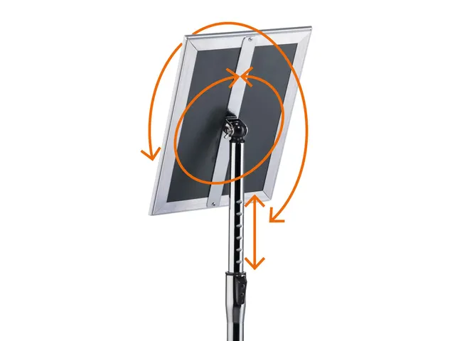 Support information sur pied avec cadre clipsable A3 aluminium
