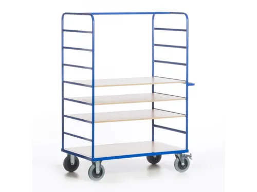etagewagen,draagverm. 600kg,4etage(s),laadvl. LxB 1200x740mm,houtetage