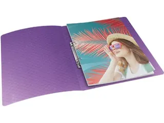 Colour'Breeze ringmap, 2 ringen, PP, ft A4, met soepele kaft Lavendel - 3