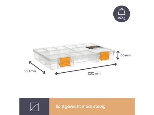 Assortimentsdoos 230x150x33 mm 1.1 Liter
