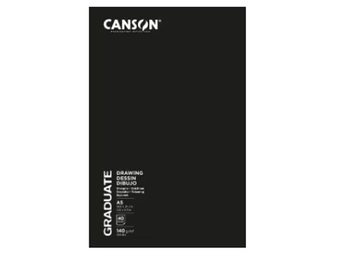 Schetsboek Canson Graduate 20vel 140gr A5 wit