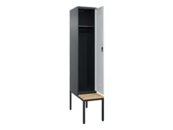 locker met bank,HxBxD 2120x400x815mm,1vak,vak B 400mm,cilinderslot