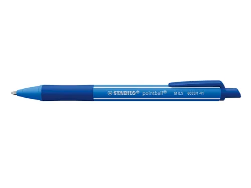 Balpen STABILO pointball colorful medium blauw
