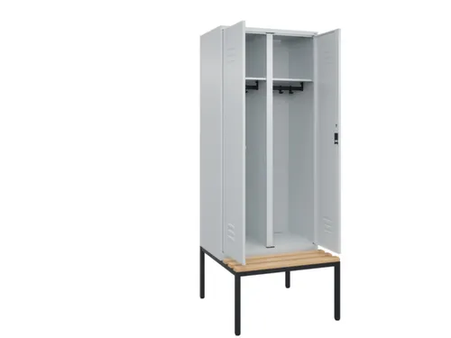 locker voor scheiding van kleding,HxBxD 2120x800x815mm,2vak