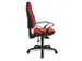 chaise de bureau pivotante,Mécan. synchrone,assise tissu rouge