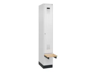 locker met bank,HxBxD 1950x300x815mm,1vak,vak B 300mm,cilinderslot - 2