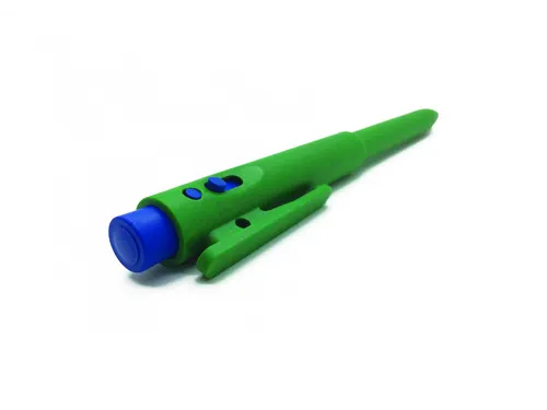 BST J800 Detecteerbare drukpen Groen Schrijfkleur Blauw 25 Stuks