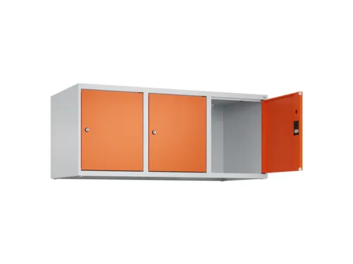 opzetkast,v. locker,3vak.,vak B 400mm,HxBxD 500x1200x500mm,vleugeldeur