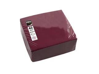Servet Pronappe 1/4 vouw 2-laags 380x380mm 40 vel bordeauxrood - 5