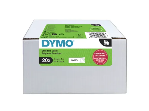 Labeltape Dymo LabelManager D1 12mm zwart 20st