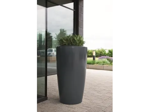 plantenzuil,rond,PE,antracietgrijs,HxØ 1100x620mm,80l