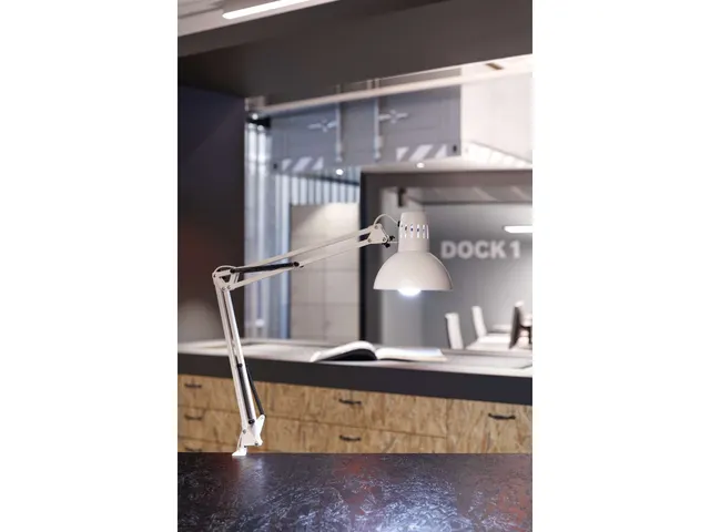 Bureaulamp MAUL Study tafelklem excl.LED lamp E27 wit