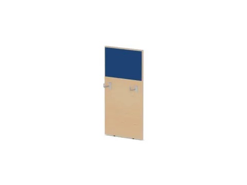 baliepaneel,v. bureau,aanbouw links,B 600mm,NE-esdoorn,BN6016-blauw