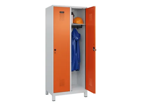 locker,HxBxD 1950x800x500mm,2vak,vak B 400mm,draaigrendel,voeten