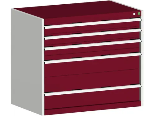 ladekast 900x1050x650mm 5laden zware lasten RAL7035 front RAL3004
