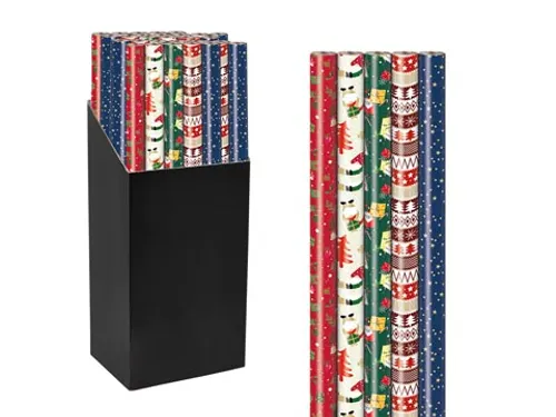 Geschenkpapier Kerst Mix 70cmx2m assorti