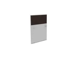 baliepaneel,v. bureau,aanbouw links,B 800mm,MP-lichtgrijs,BN2036-bruin