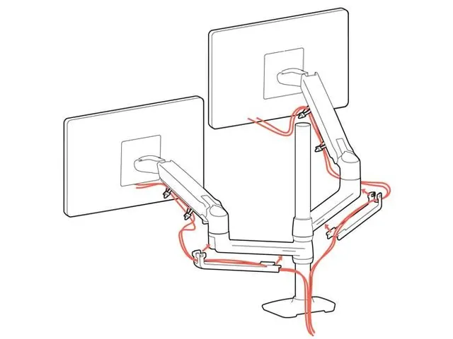 Monitorarm Duo Lx Dual Stacking 2 schermen 40 Inch Wit