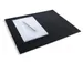 Lederen schrijfonderlegger voor vergaderzalen 42x30 zwart