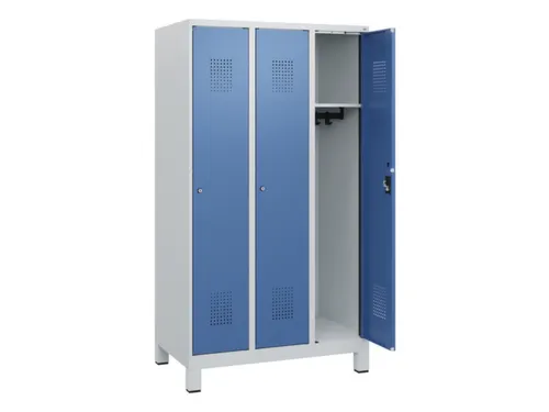 schoollocker,HxBxD 1630x900x500mm,3vak,vak B 300mm,cil.-slot,voeten