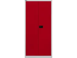 kantoorkast openslaande deuren HxBxD 1950x914x400mm Stalen Grijs Rood