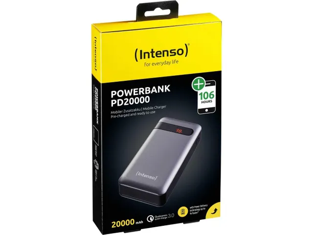 Intenso PD20000 Powerbank 20000 mAh USb-A USb-C Antraciet